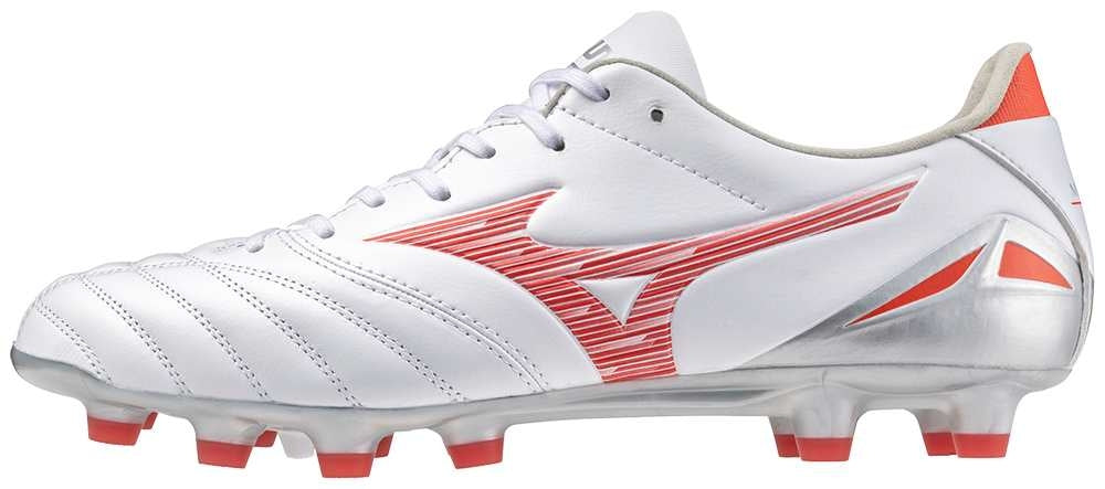 Mizuno MORELIA NEO IV PRO MD / White/Radiant Red/ Hot Coral / 47.0/12.0 – obrázek 1