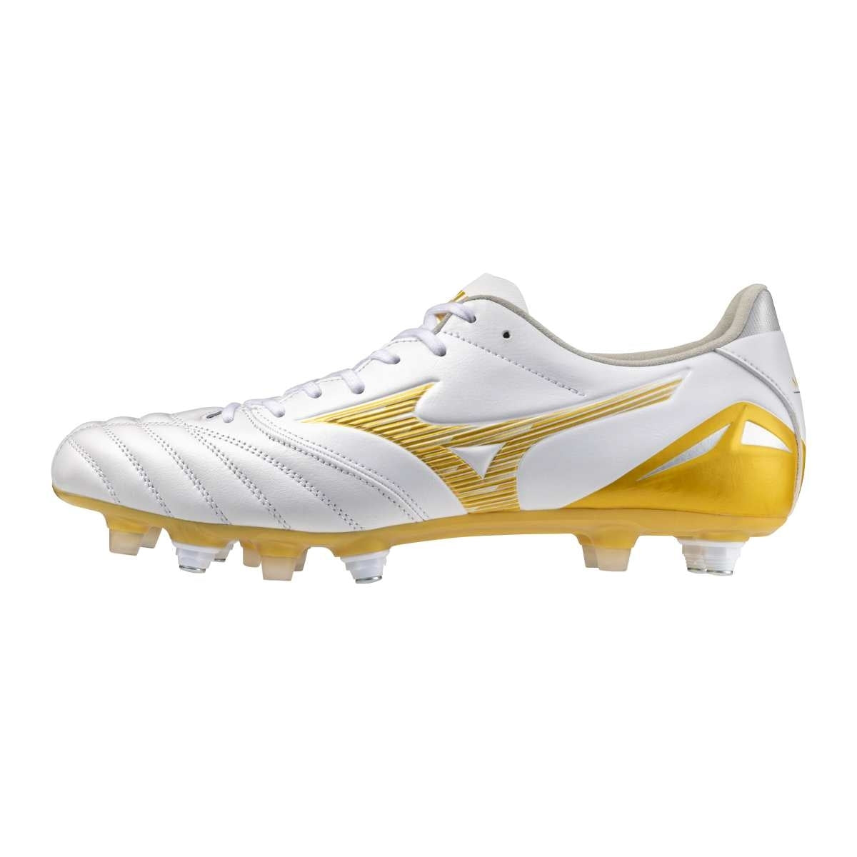 Mizuno MORELIA NEO IV PRO MIX(U) / White/MP Gold/Cool Gray 3C / 40.0/6.5 – obrázek 1