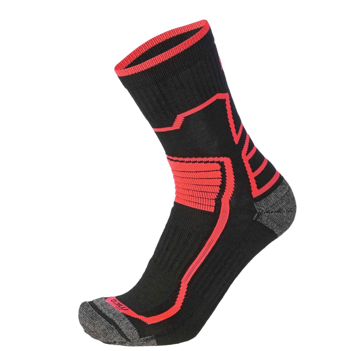 Mico MEDUM W. TREK CREW SOCKS MERINO, NERO/POP STAR, S – obrázek 1