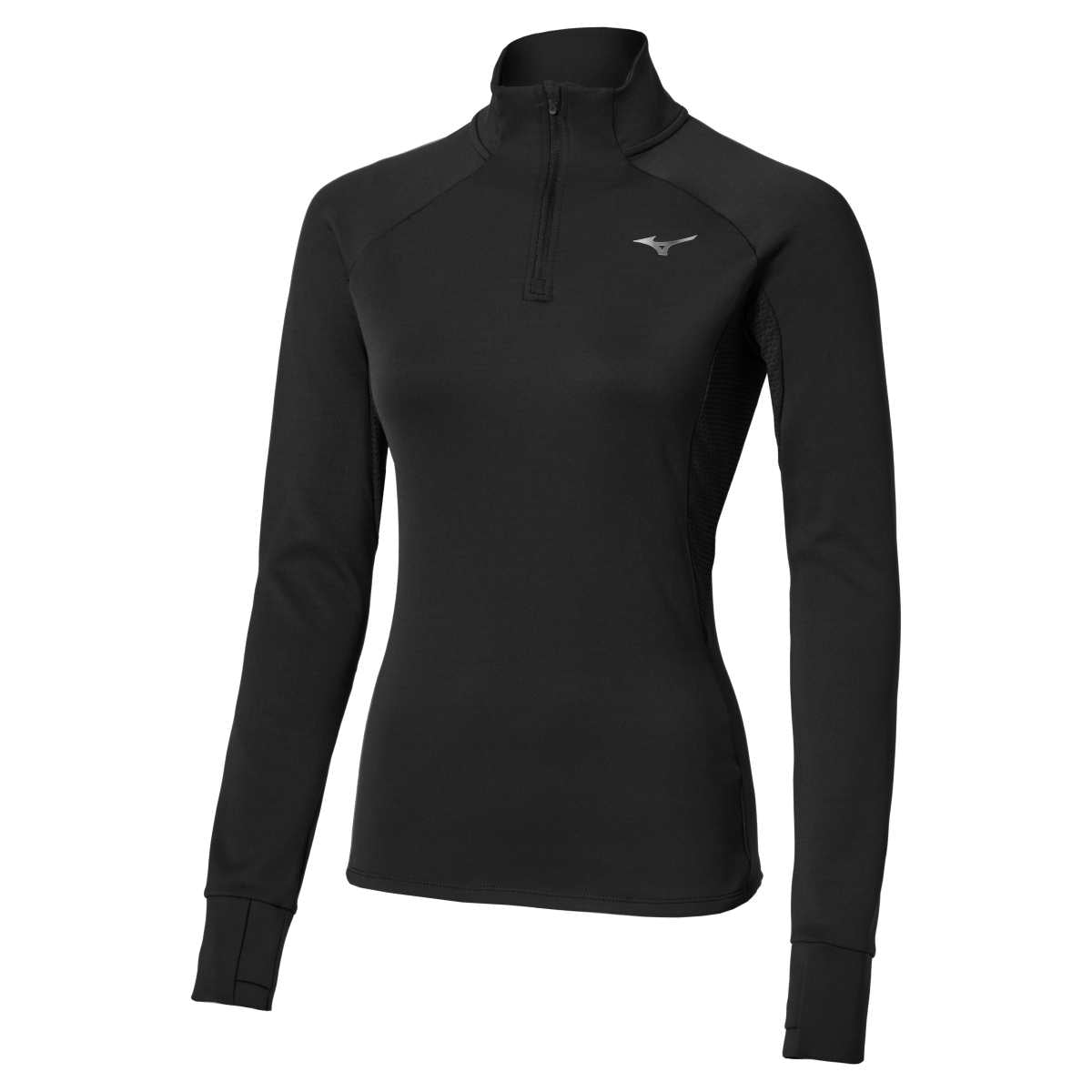 Mizuno Active Warmalite Half Zip Long Sleeve Top / Black / L – obrázek 1