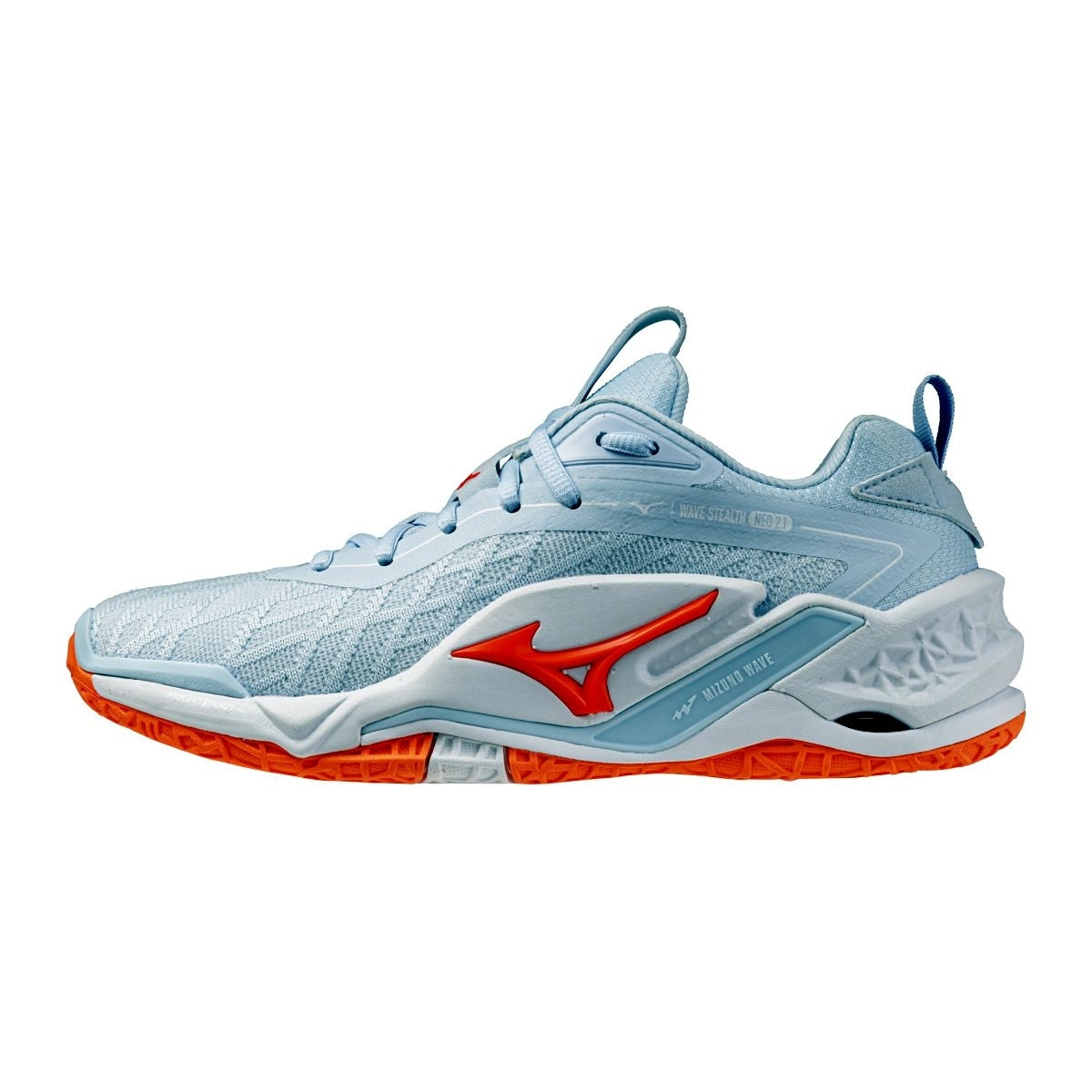 Mizuno WAVE STEALTH NEO 2.1 / Blue Finch/Lava Orange/White / 36.0/3.5 – obrázek 1