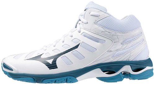Mizuno WAVE VOLTAGE MID / White/Sailor Blue/Silver / 50.0/14.0 – obrázek 1