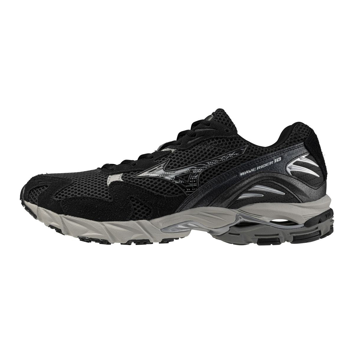 Mizuno WAVE RIDER 10 SUEDE / Black Sand/Black/Harbor Mist / 37.0/4.5 – obrázek 1