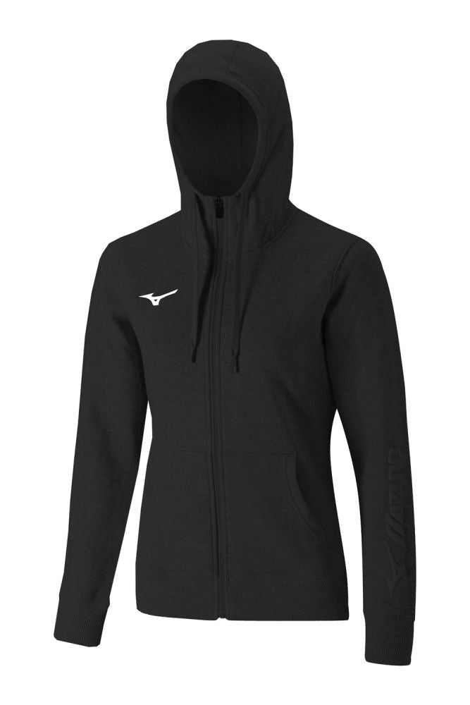 Mizuno Sweat FZ Hoodie W/Black/XL – obrázek 1