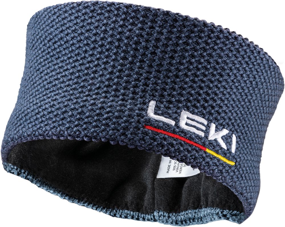 Leki Wool Headband, dark denim-white-poppy red, One size – obrázek 1