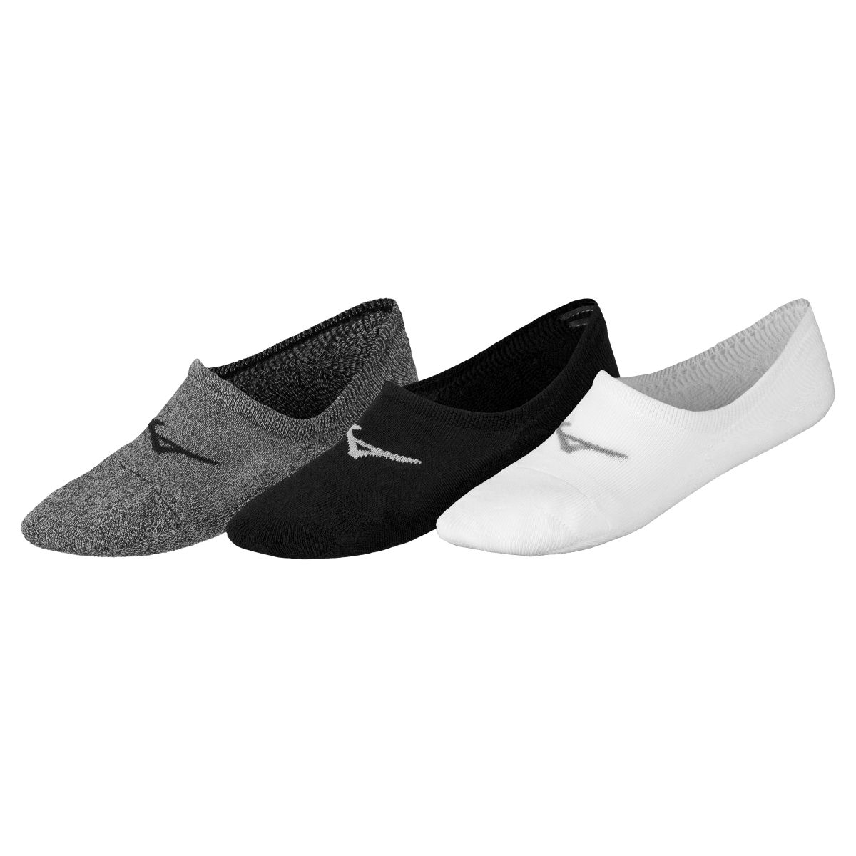Mizuno Super Short Socks 3P / White/Black/Grey / S – obrázek 1