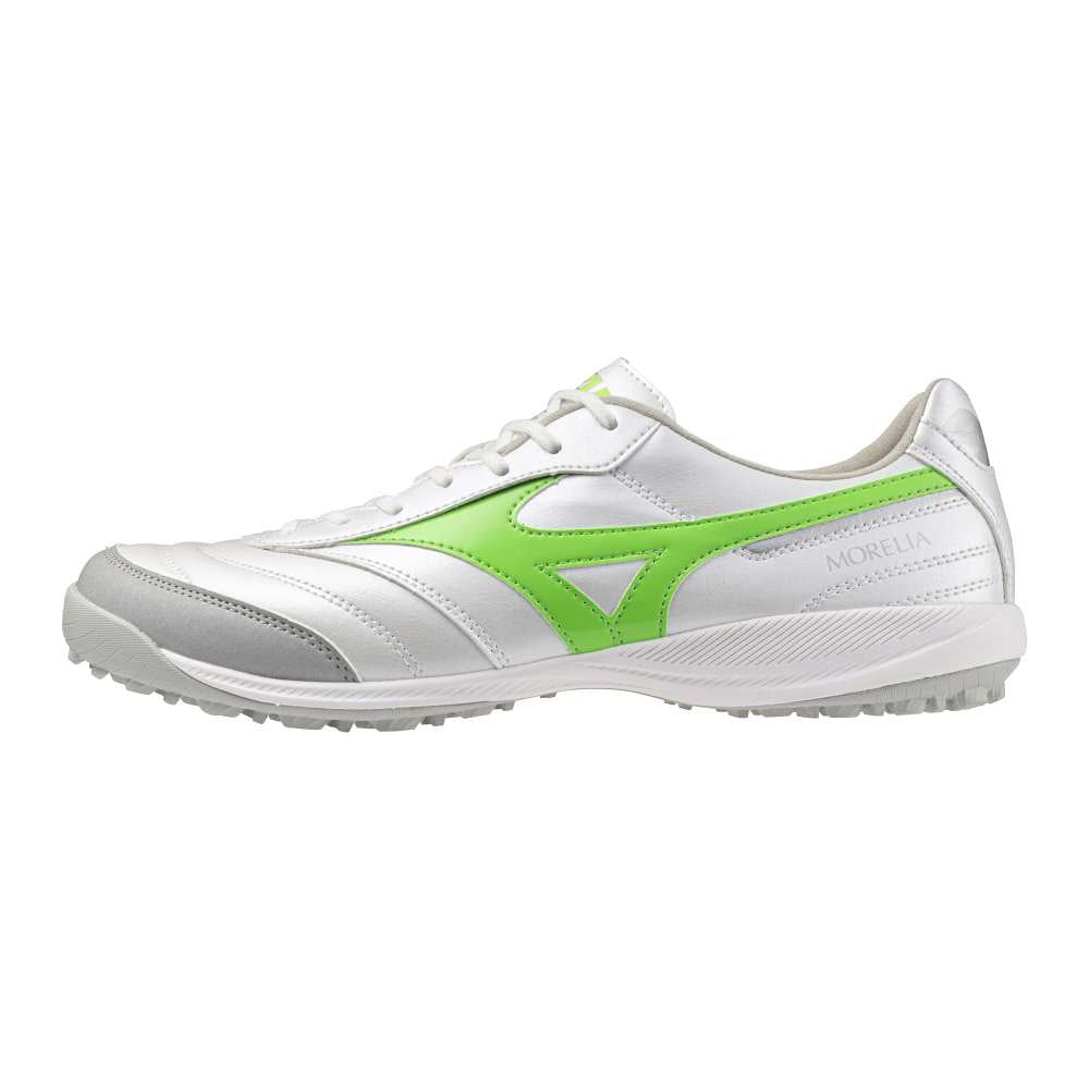 Mizuno MORELIA SALA PRO TF / White/Neon Green/Galaxy Silver / 39.0/6.0 – obrázek 1