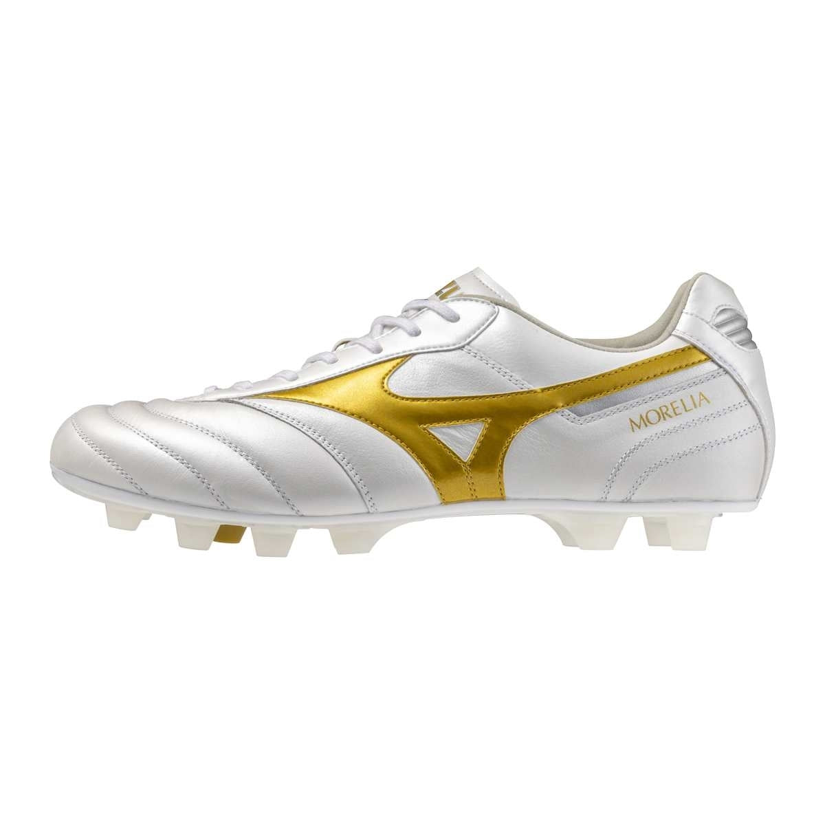 Mizuno MORELIA II ELITE(U) / White/Football Gold/Galaxy Sil / 44.0/9.5 – obrázek 1