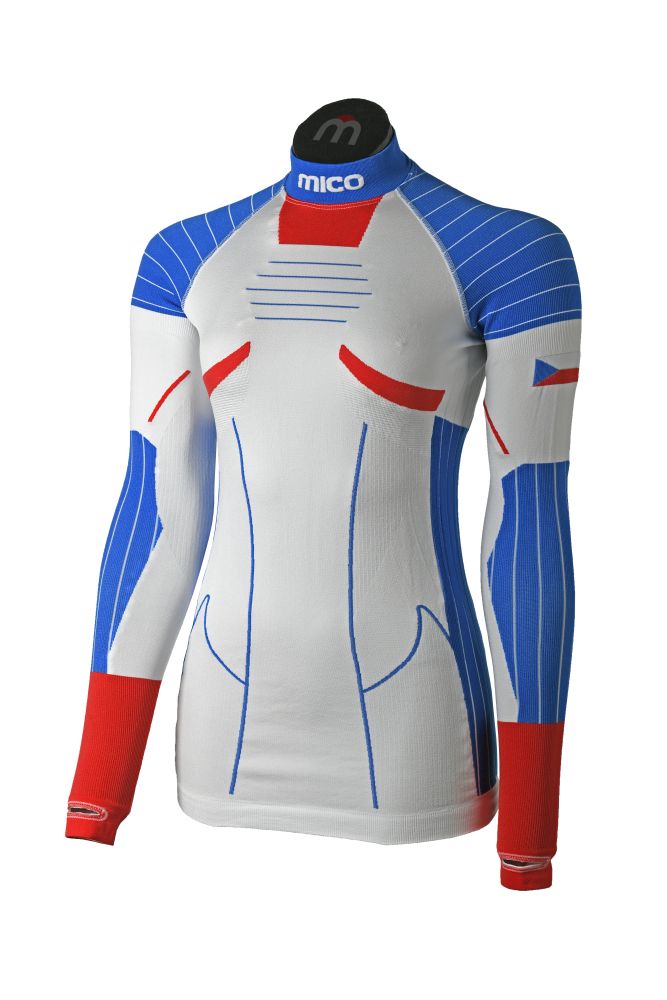 Mico WMN L/SLVS H/NECK SHIRT OFFICIAL CZE, BIANCO, II – obrázek 1