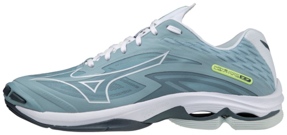 Mizuno WAVE LIGHTNING Z7 / Stone Blue/White/Neo Lime / 50.0/14.0 – obrázek 1