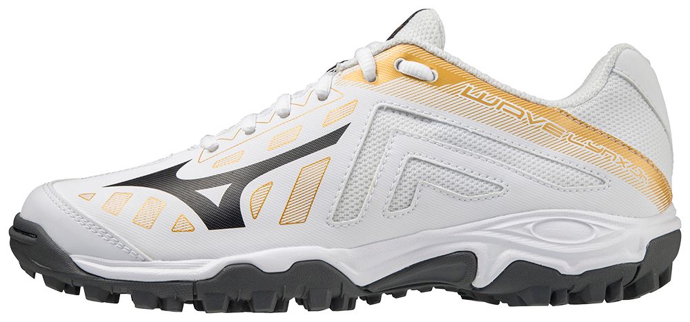 Mizuno WAVE LYNX JUNIOR/Wht/MPGold/IronGate/36.5/4.0 – obrázek 1