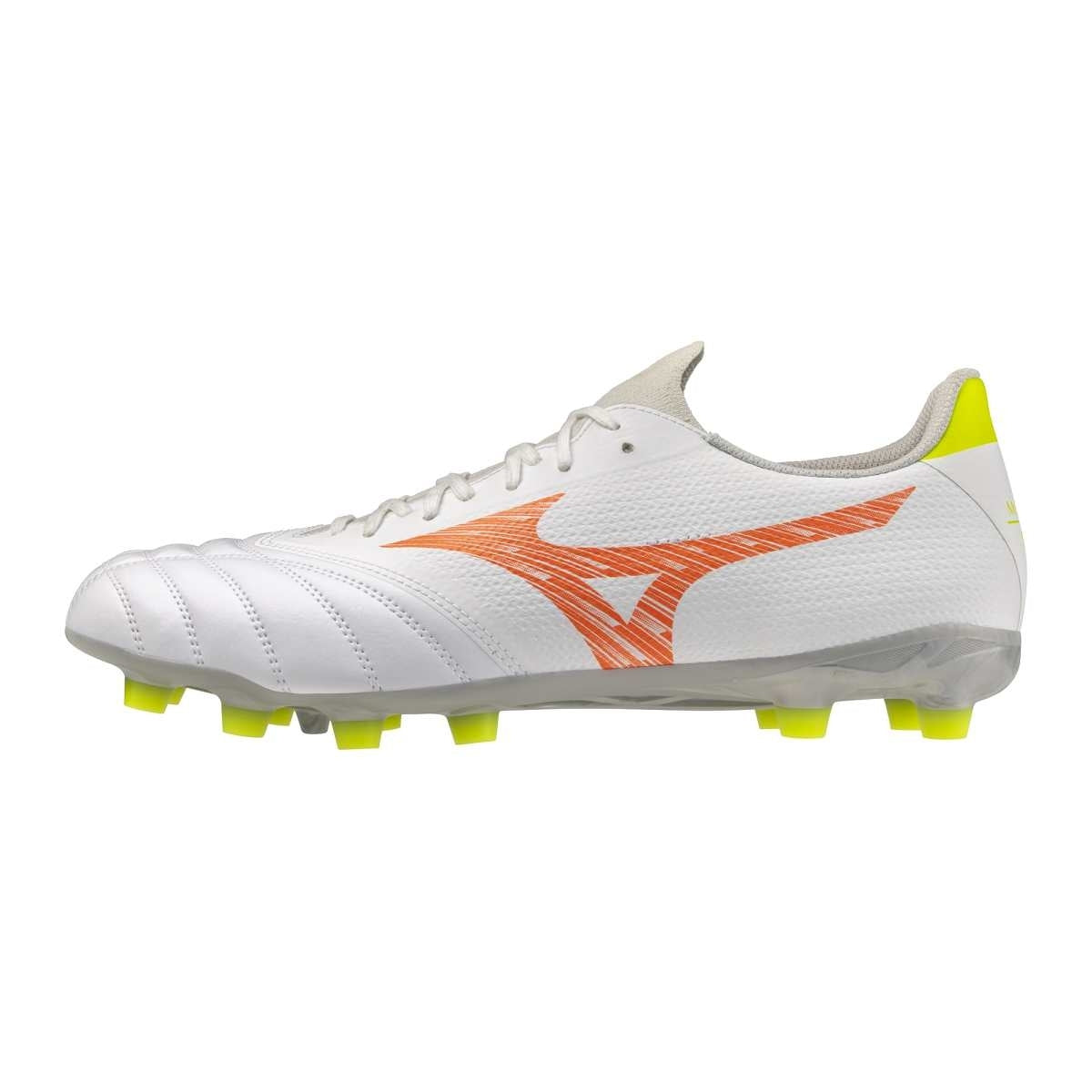 Mizuno MORELIA NEO V ? SELECT FG / White/Lava Orange/Evening Primrose / 39.0/6.0 – obrázek 1