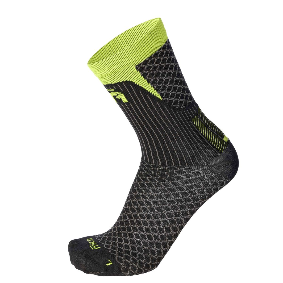 Mico LIGHT WEIGHT M1 TRAIL RUN SOCK, NERO/GIALLO FLUO, S – obrázek 1