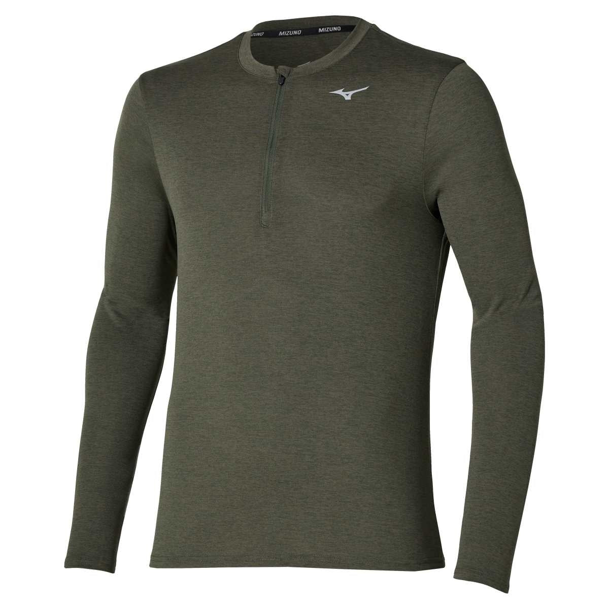 Mizuno Core Impulse Half Zip Long Sleeve Tee  / Forest Night / L – obrázek 1