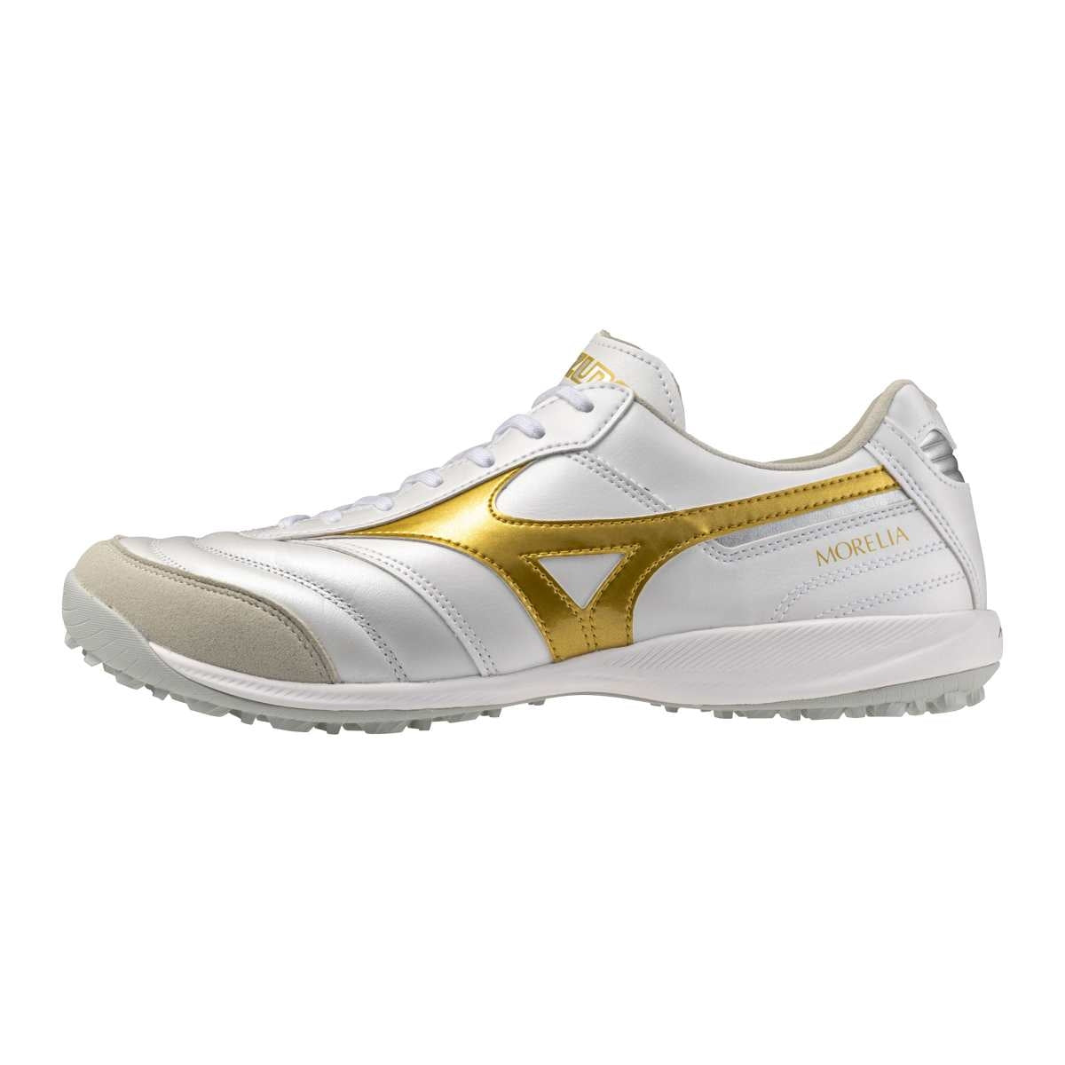 Mizuno MORELIA SALA ELITE TF(U) / White/Football Gold/Galaxy Sil / 40.0/6.5 – obrázek 1