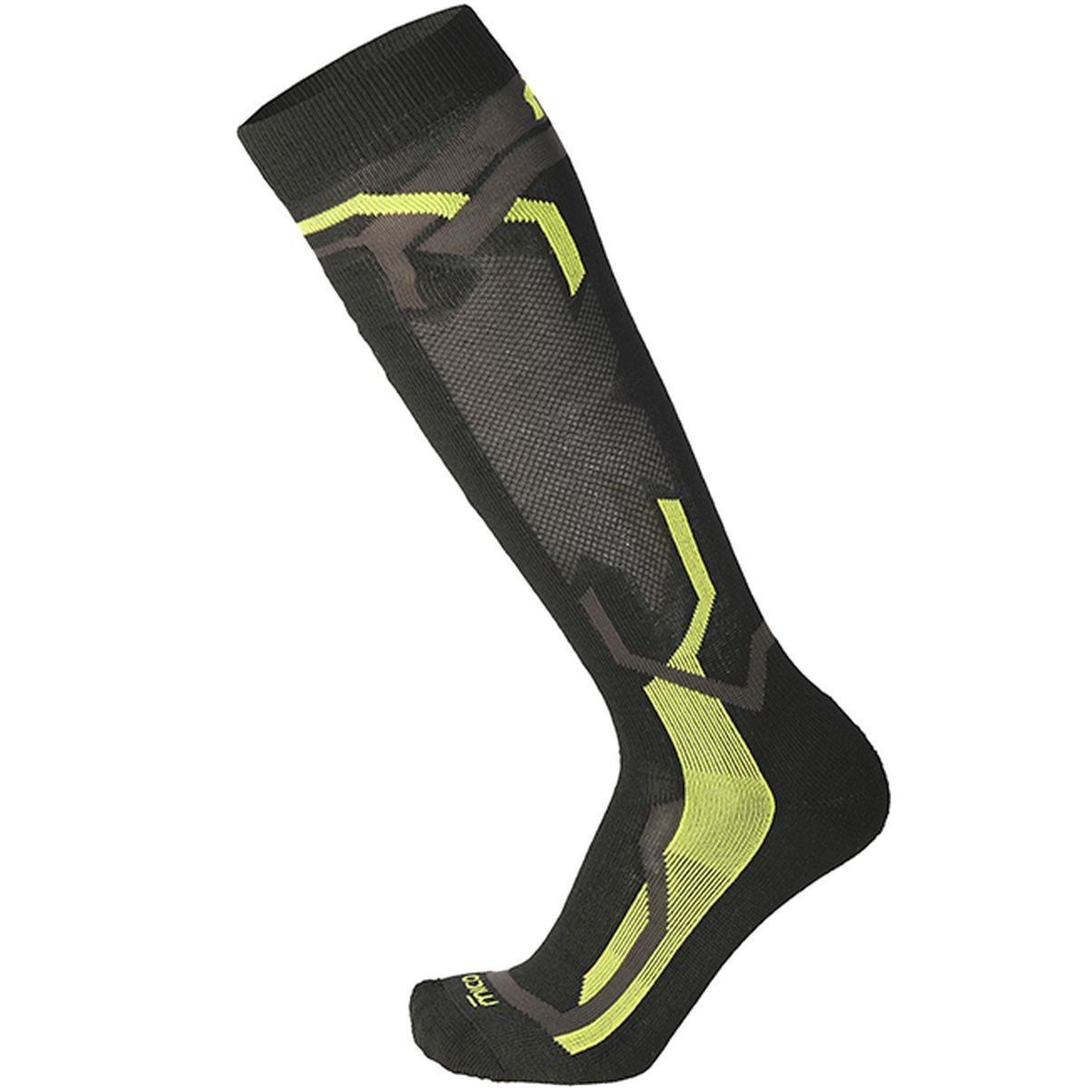 Mico CALZA SKI MEDIUM WEIGHT WARM CONTROL, NERO/GIALLO FLUO, XXL – obrázek 1
