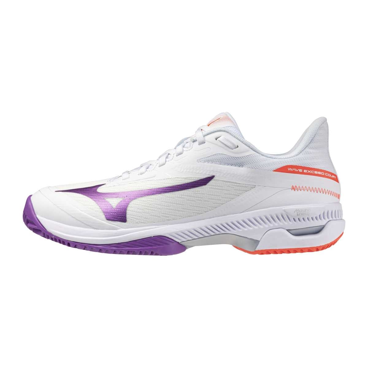 Mizuno WAVE EXCEED COURT CC / White/Dahlia/Lava Orange / 36.5/4.0 – obrázek 1