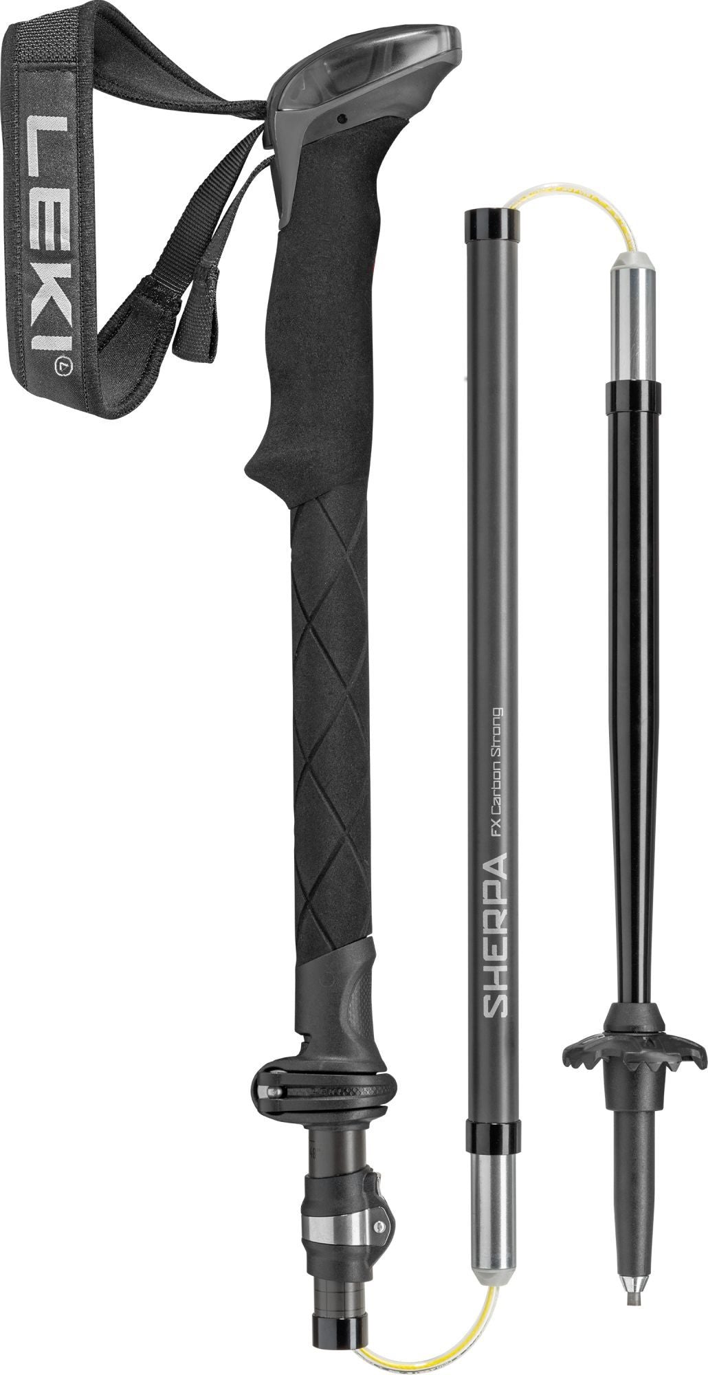 Leki Sherpa FX Carbon Strong, black-naturalcarbon-light anthracite, 120 - 140 cm – obrázek 1