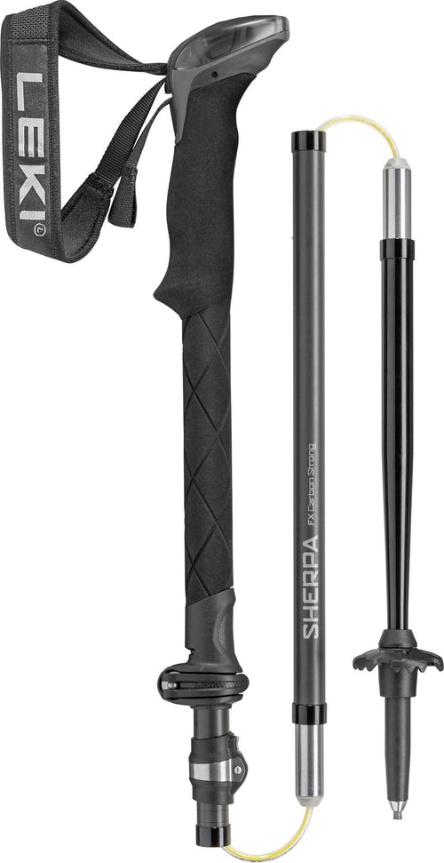 Leki Sherpa FX Carbon Strong, black-naturalcarbon-light anthracite, 120 - 140 cm – obrázek 1