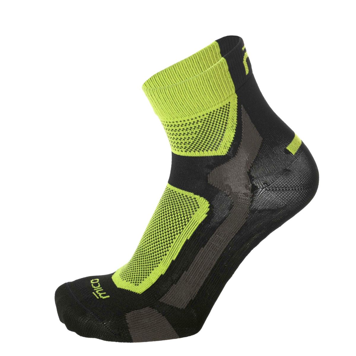 Mico XLIGHT W X-PERF MSPORT KIDS ANKLE SOCK, NERO/GIALLO FLUO, XS – obrázek 1