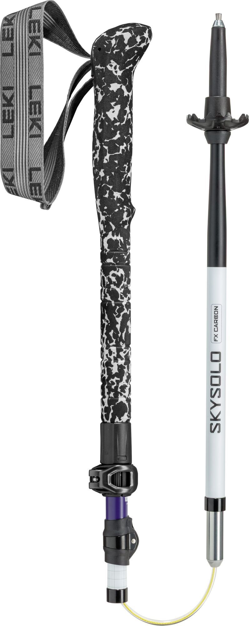 Leki Skysolo FX Carbon, white-bluepurple-black, 100 - 120 cm – obrázek 1