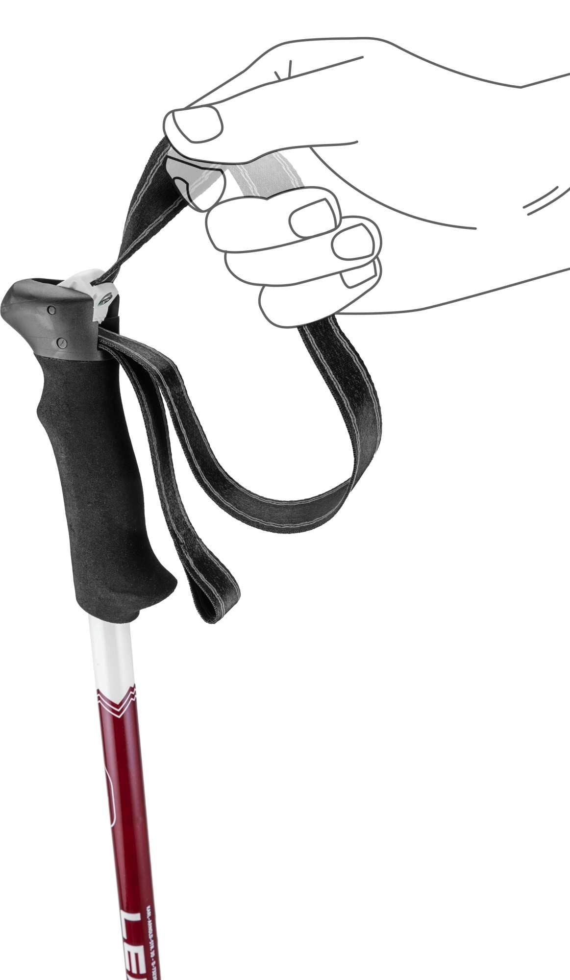 Leki Trail Lite, tamarillo-white, 100 - 135 cm – obrázek 6