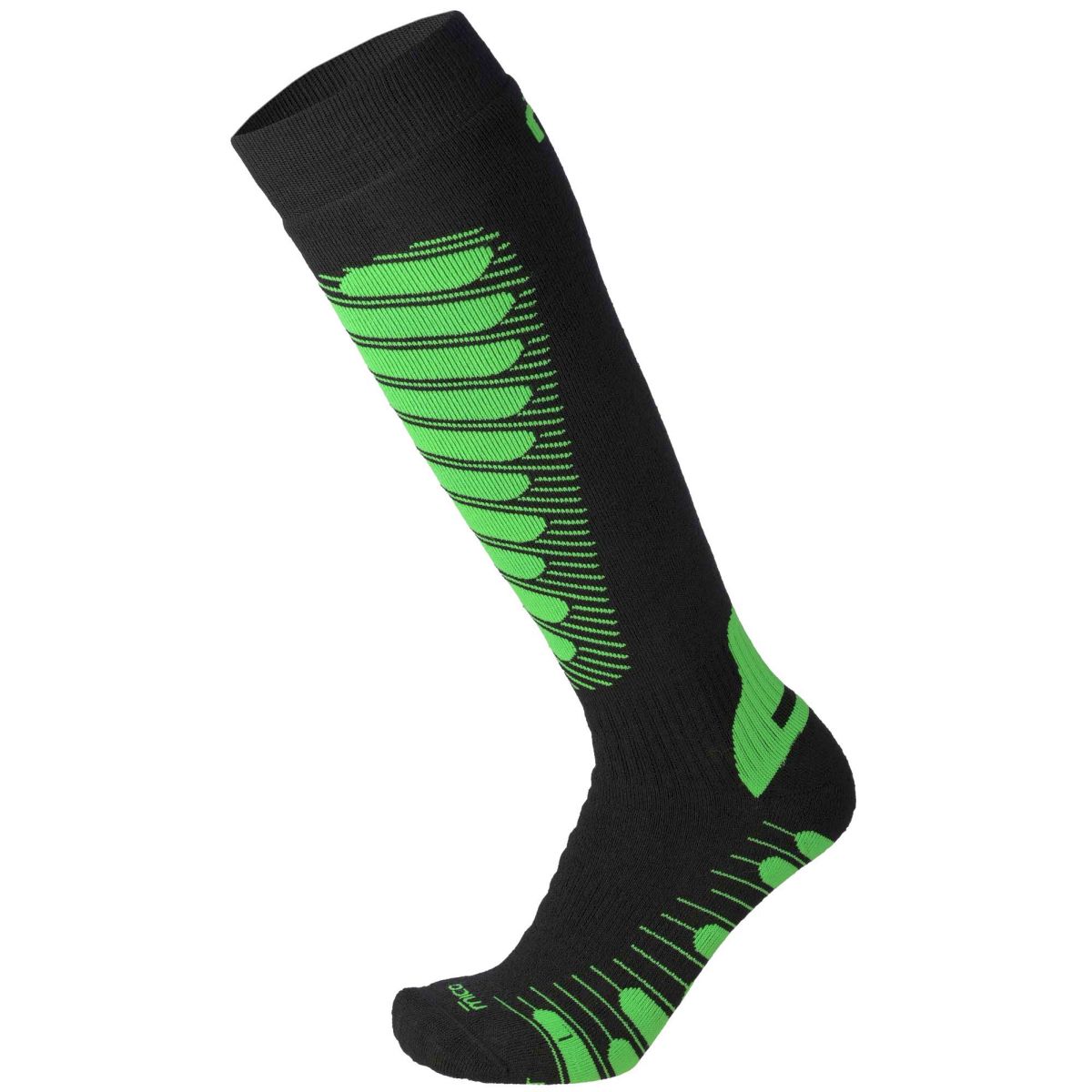 Mico HEAVY W. SUPERTHERMO PRIMALOFT SKI SOCKS, NERO VERDE FLUO, S – obrázek 1