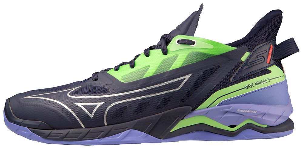 Mizuno WAVE MIRAGE 5 / EBlue/TechGreen/Lolite / 51.0/15.0 – obrázek 1