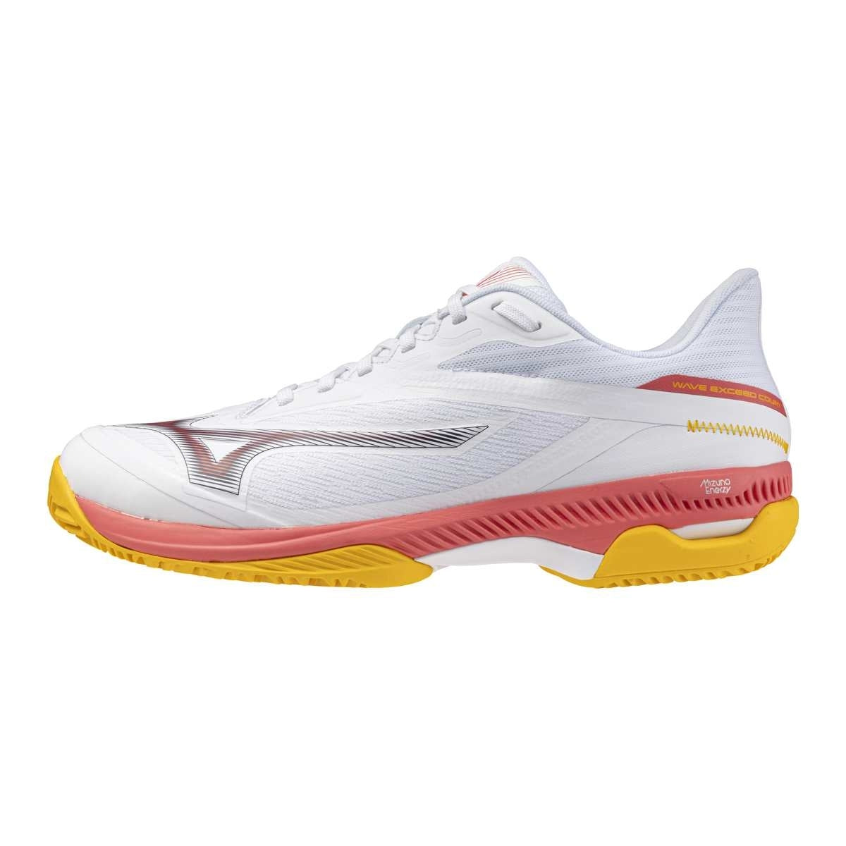 Mizuno WAVE EXCEED COURT CC(M) / White/Calypso Coral/Citrus / 40.5/7.0 – obrázek 1