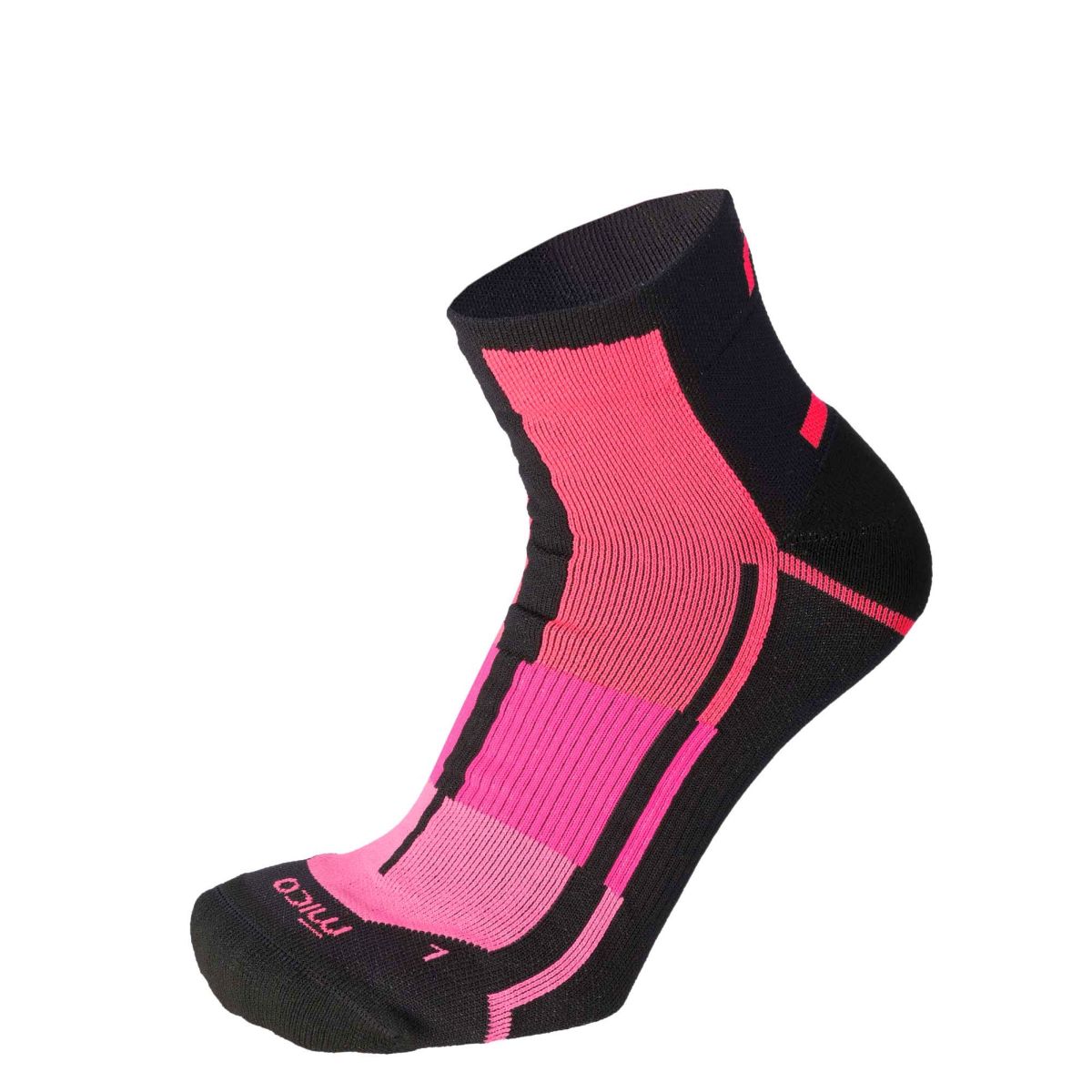 Mico LIGHT W. ODORZERO RUN WMN ANKLE SOCK, NERO/POP STAR, M – obrázek 1