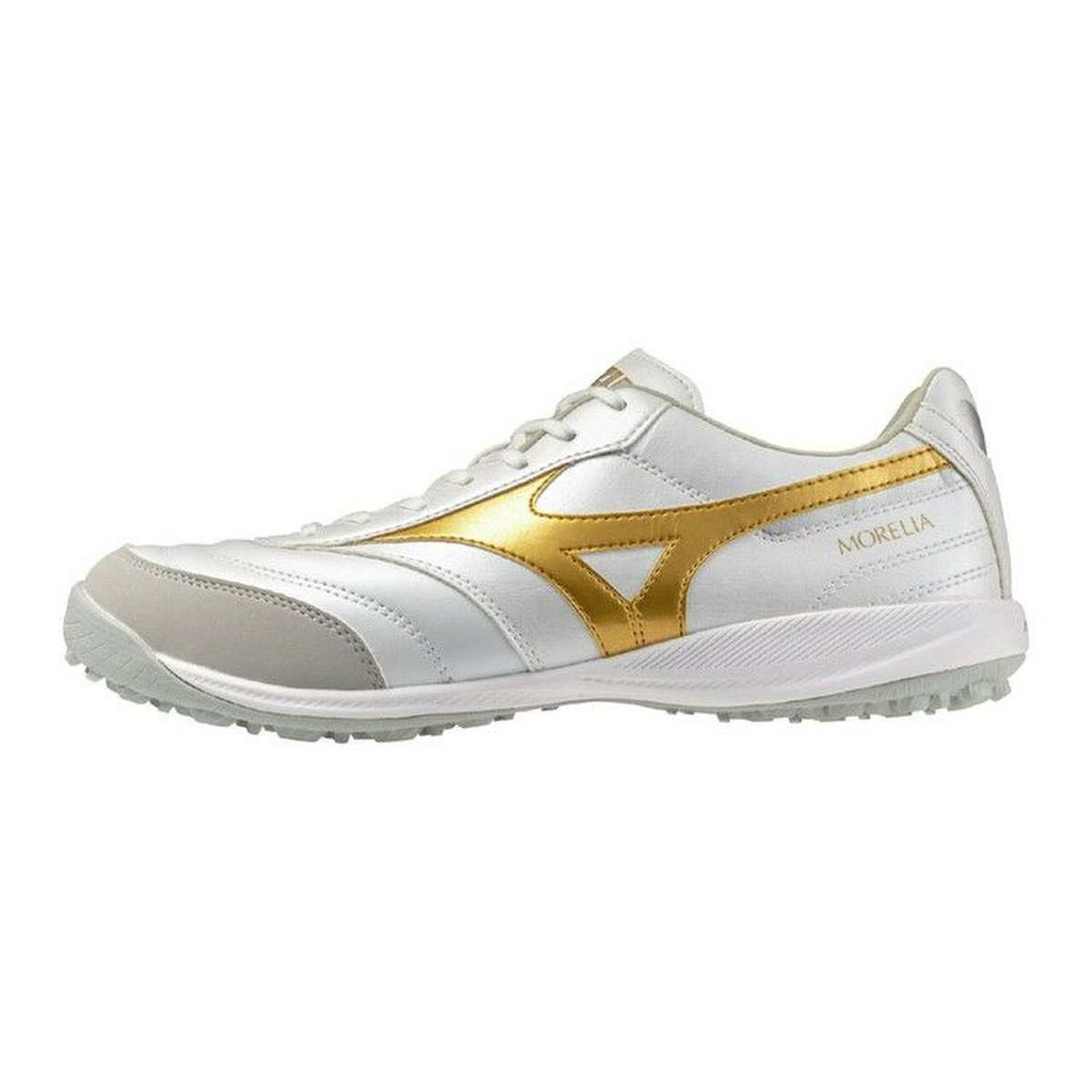Mizuno MORELIA SALA PRO TF(U) / White/Football Gold/Galaxy Sil / 39.0/6.0 – obrázek 1