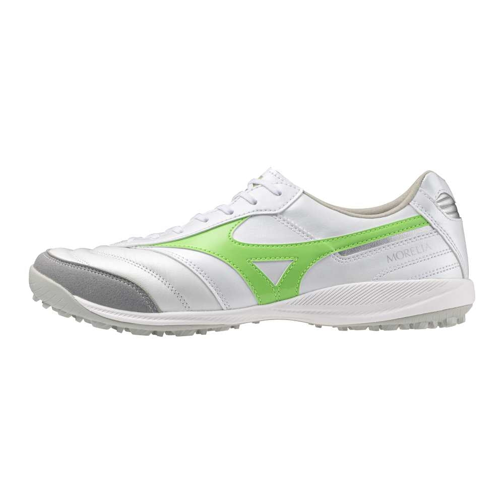 Mizuno MORELIA SALA ELITE TF / White/Neon Green/Galaxy Silver / 40.0/6.5 – obrázek 1