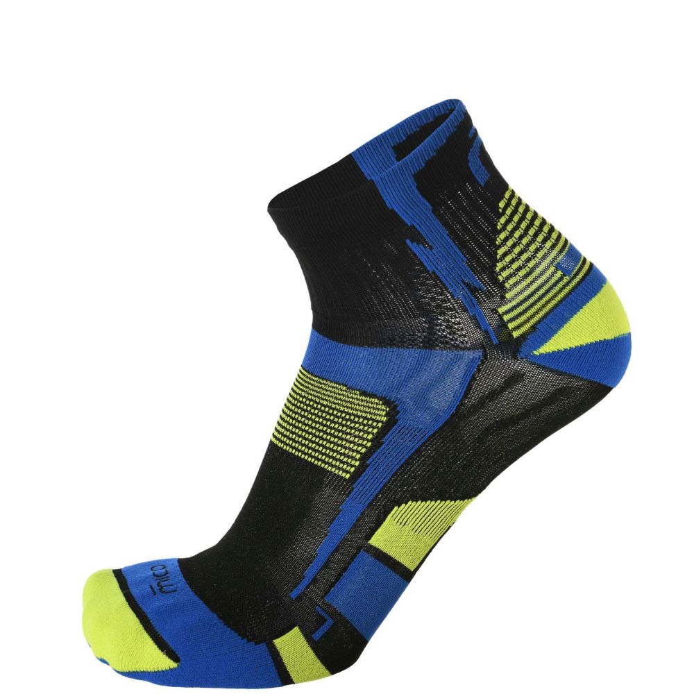 Mico LIGHT W. ANKLE RUN SOCKS ODOR ZERO, NERO AZZURRO, S – obrázek 1