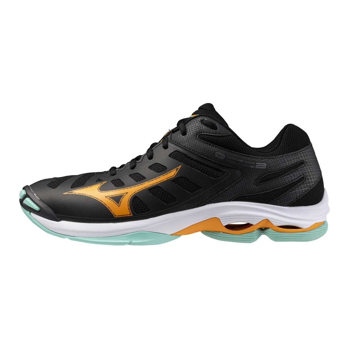 Mizuno WAVE VOLTAGE 2(U) / Black/Tangelo/Ice Green / 51.0/15.0 – obrázek 1
