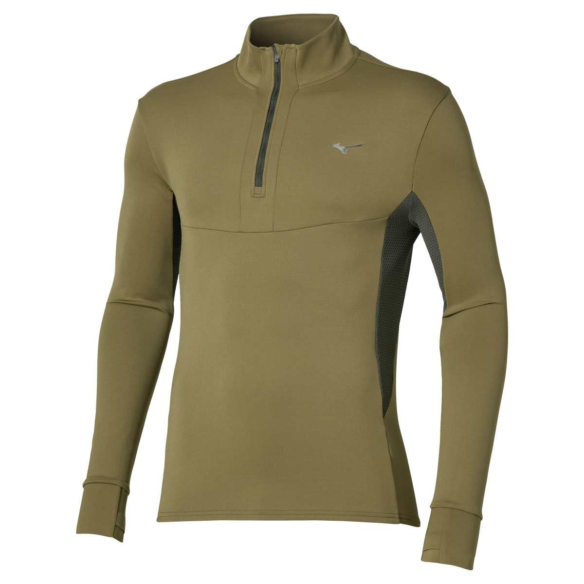 Mizuno Active Warmalite Half Zip Long Sleeve Top / Martini Olive / L – obrázek 1