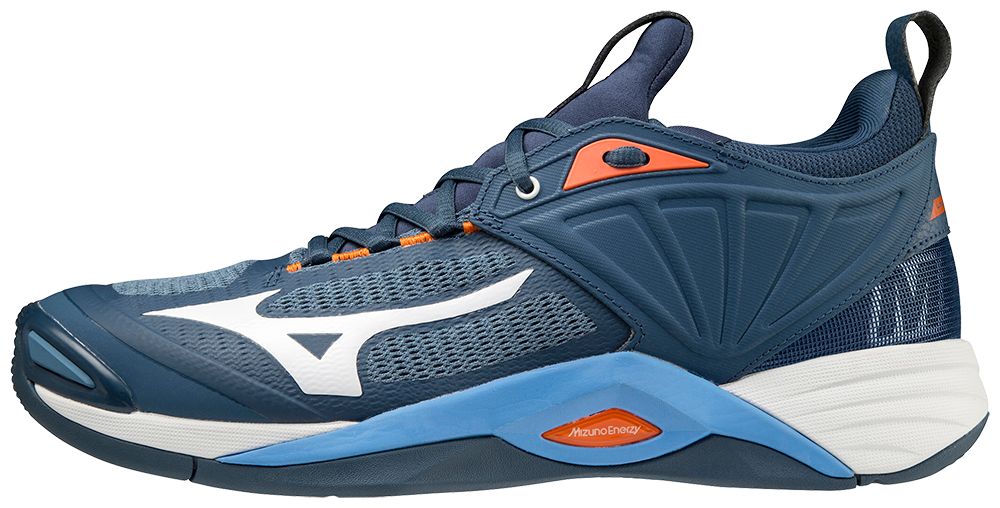 Mizuno WAVE MOMENTUM 2 / Dark Denim / White  / Scarlet Ibis  / 51.0/15.0 – obrázek 1