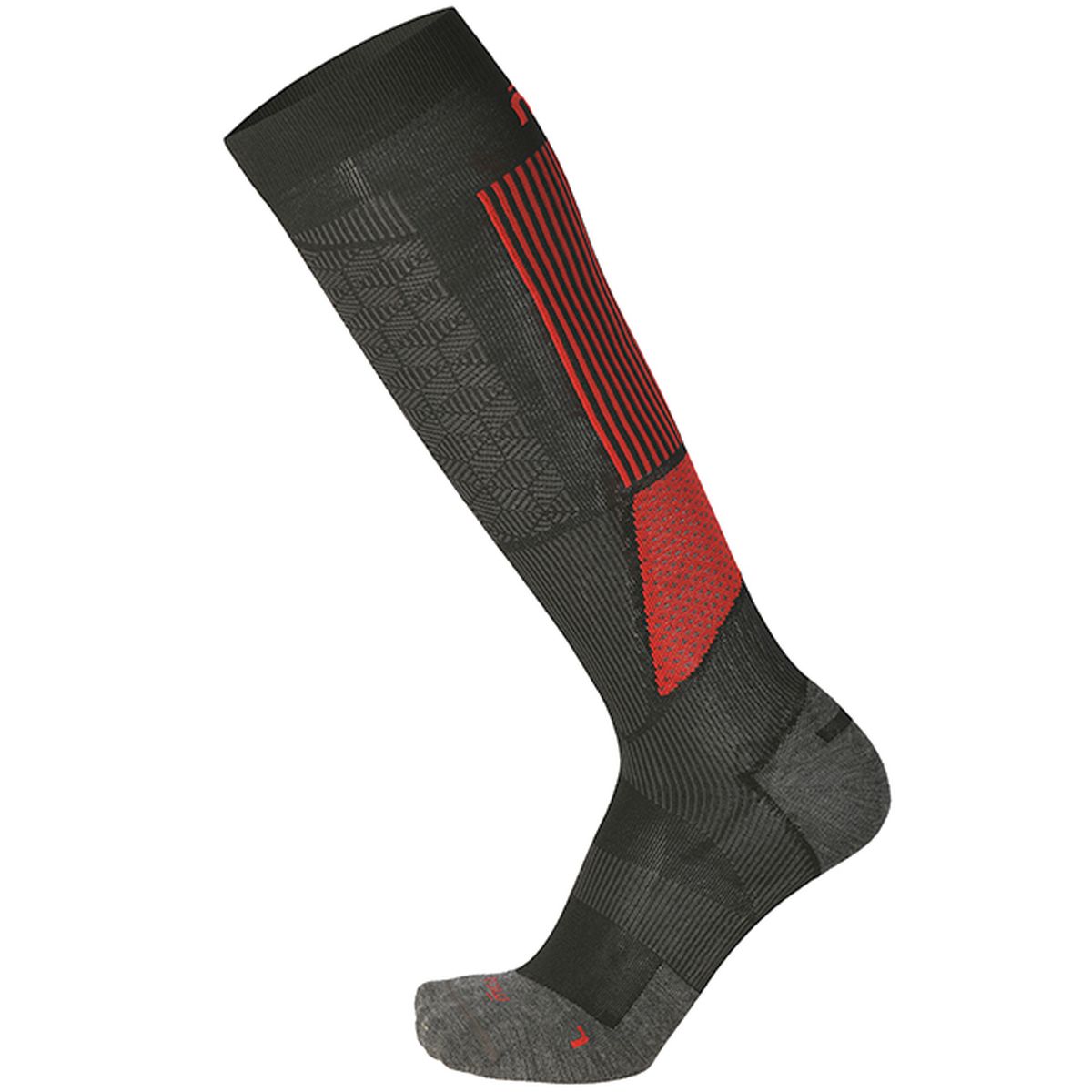 Mico CALZA SKI LIGHT WEIGHT M1, NERO/ROSSO, XXL – obrázek 1