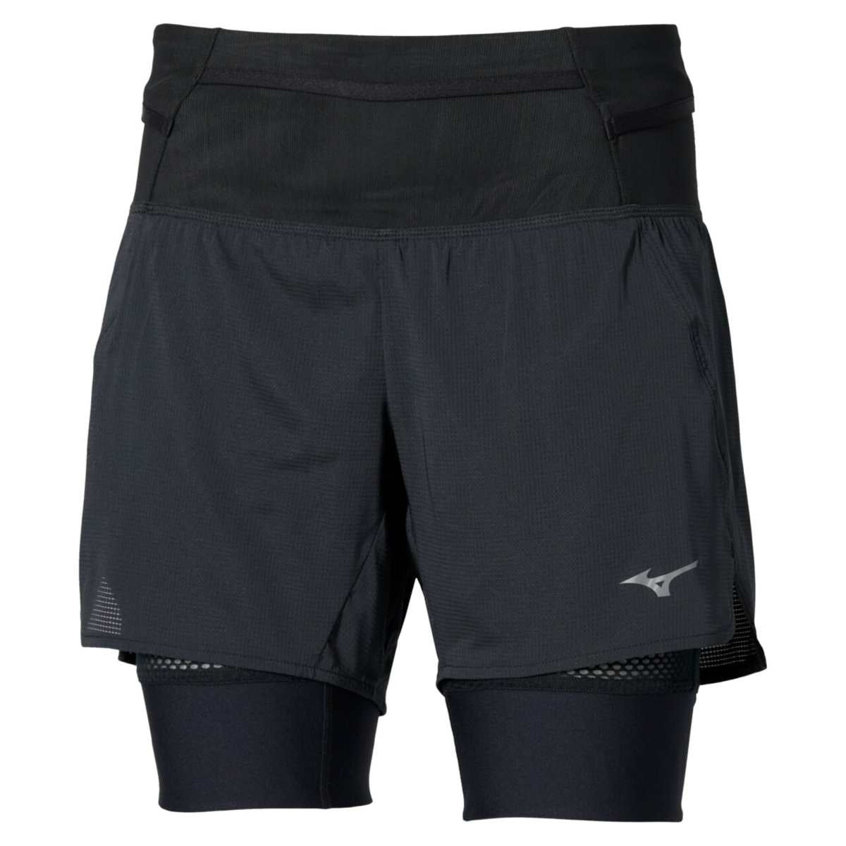 Mizuno Trail Multipocket 2in1 Short / Black / XS – obrázek 1