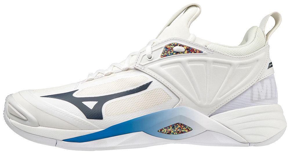 Mizuno WAVE MOMENTUM 2 / Undyed White  / Spellbound / Peace Blue  / 50.0/14.0 – obrázek 1
