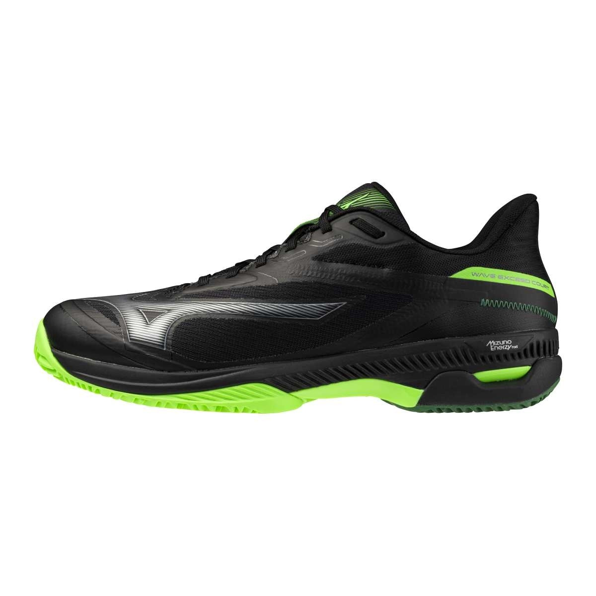 Mizuno WAVE EXCEED COURT PADEL(M) / Black/Foliage Green/Glowing Ap / 41.0/7.5 – obrázek 1