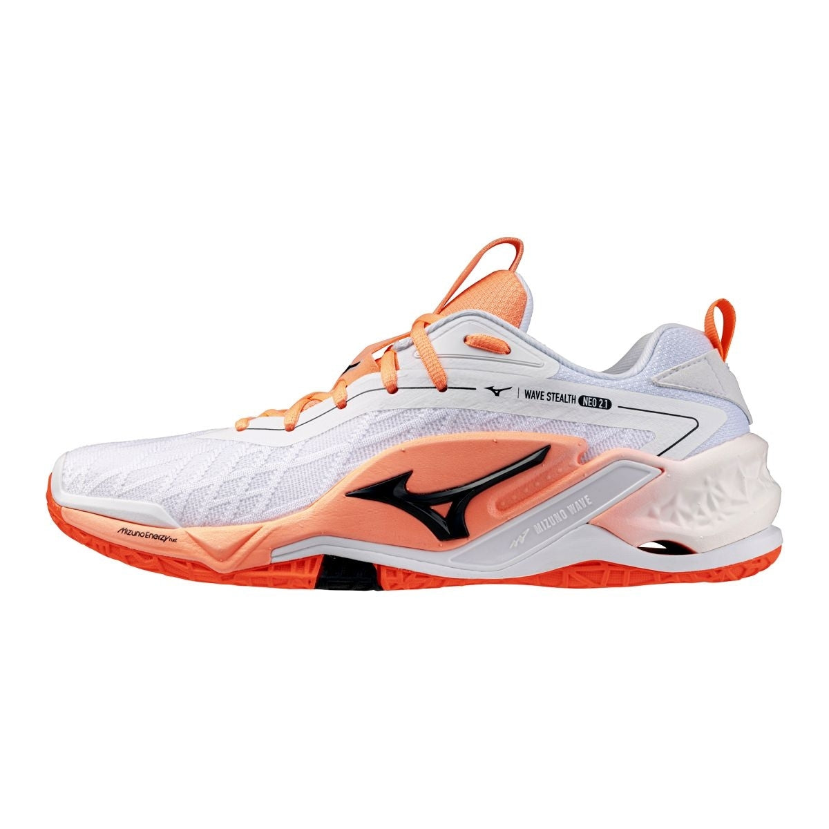 Mizuno WAVE STEALTH NEO 2.1 / White/Black/Flamingo Coral / 37.0/4.5 – obrázek 1