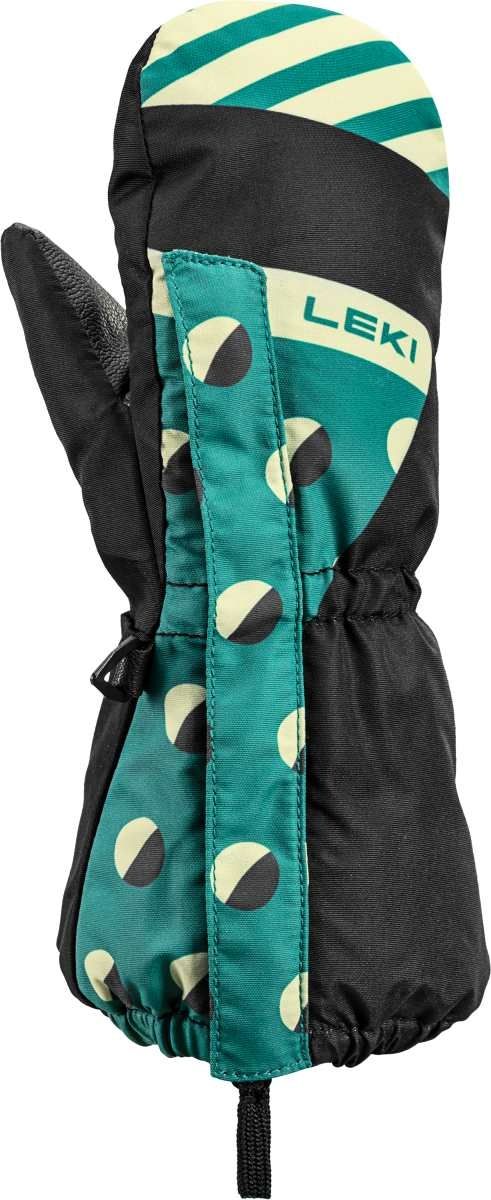 Leki Little Paw Mitt Long, black-medium green-frozen yellow, 1.0 – obrázek 1