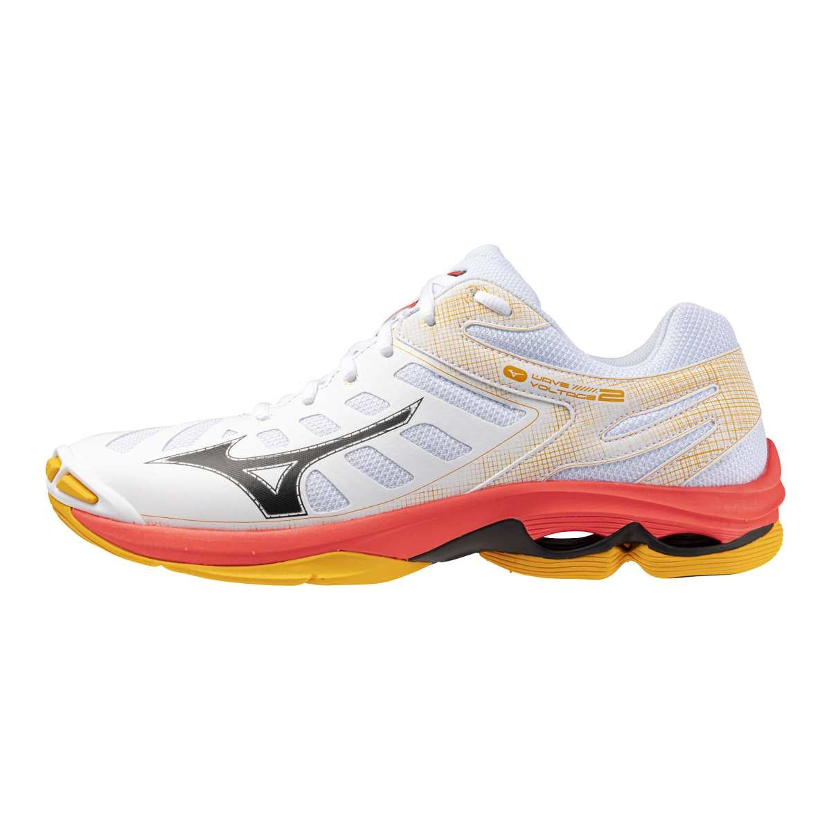 Mizuno WAVE VOLTAGE 2(U) / White/Fiery Coral 2/Citrus / 50.0/14.0 – obrázek 1