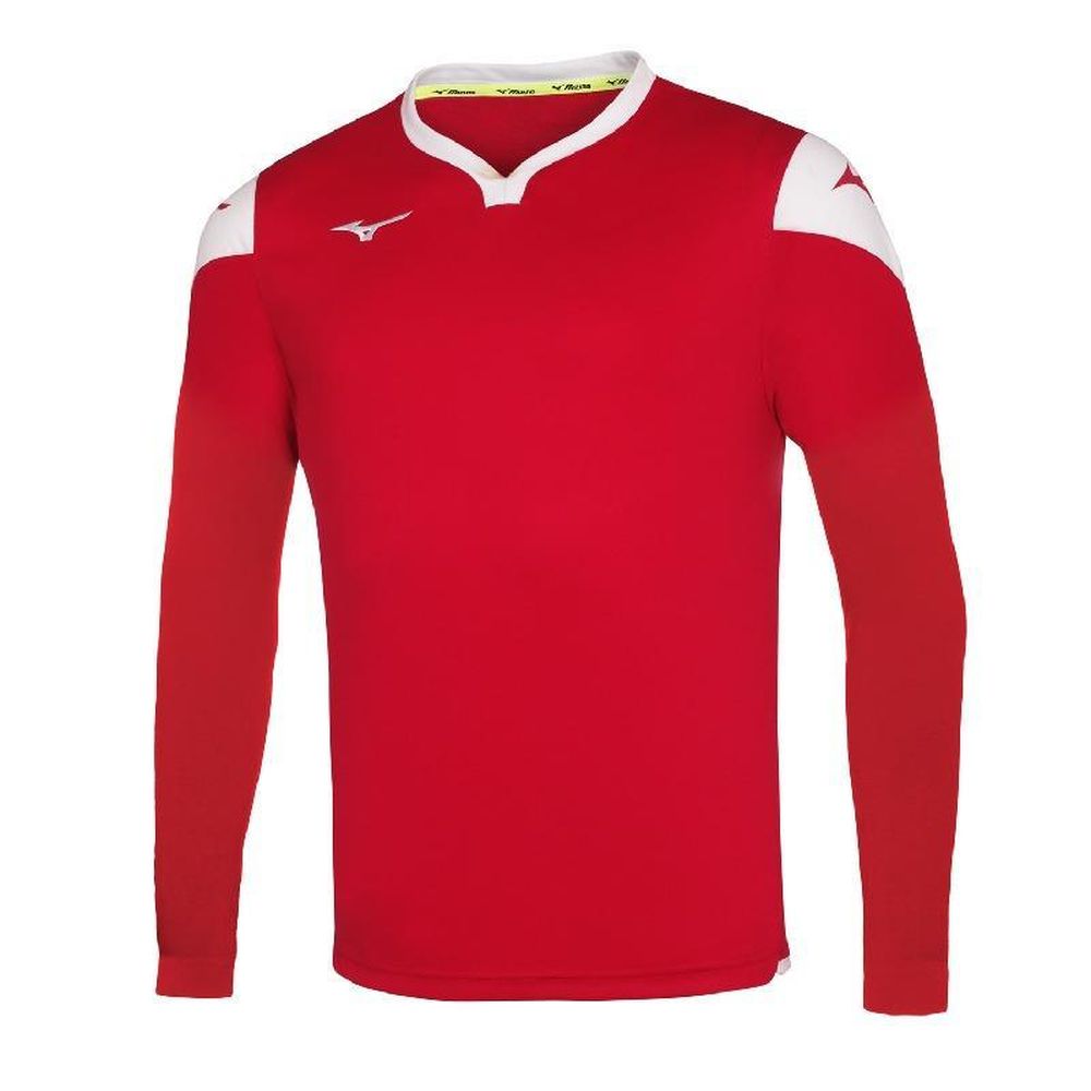 Mizuno Game Shirt Runbird JR Long Sleeve/Red/White/116 – obrázek 1