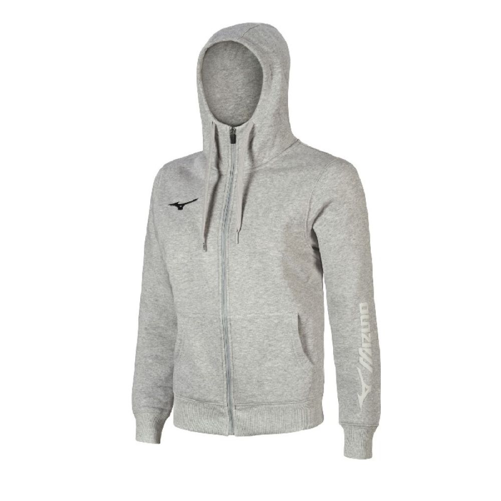 Mizuno Sweat FZ Hoodie / Heather Grey/S – obrázek 1