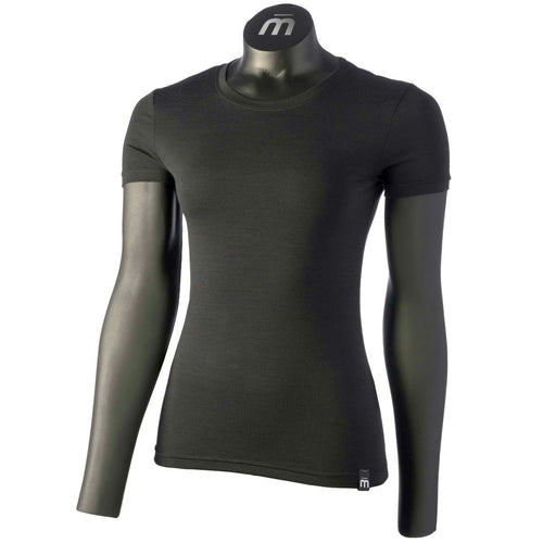 Mico WOMAN HALF/SLVS  R/NECK SHIRT WARM MERIN, NERO, M – obrázek 1
