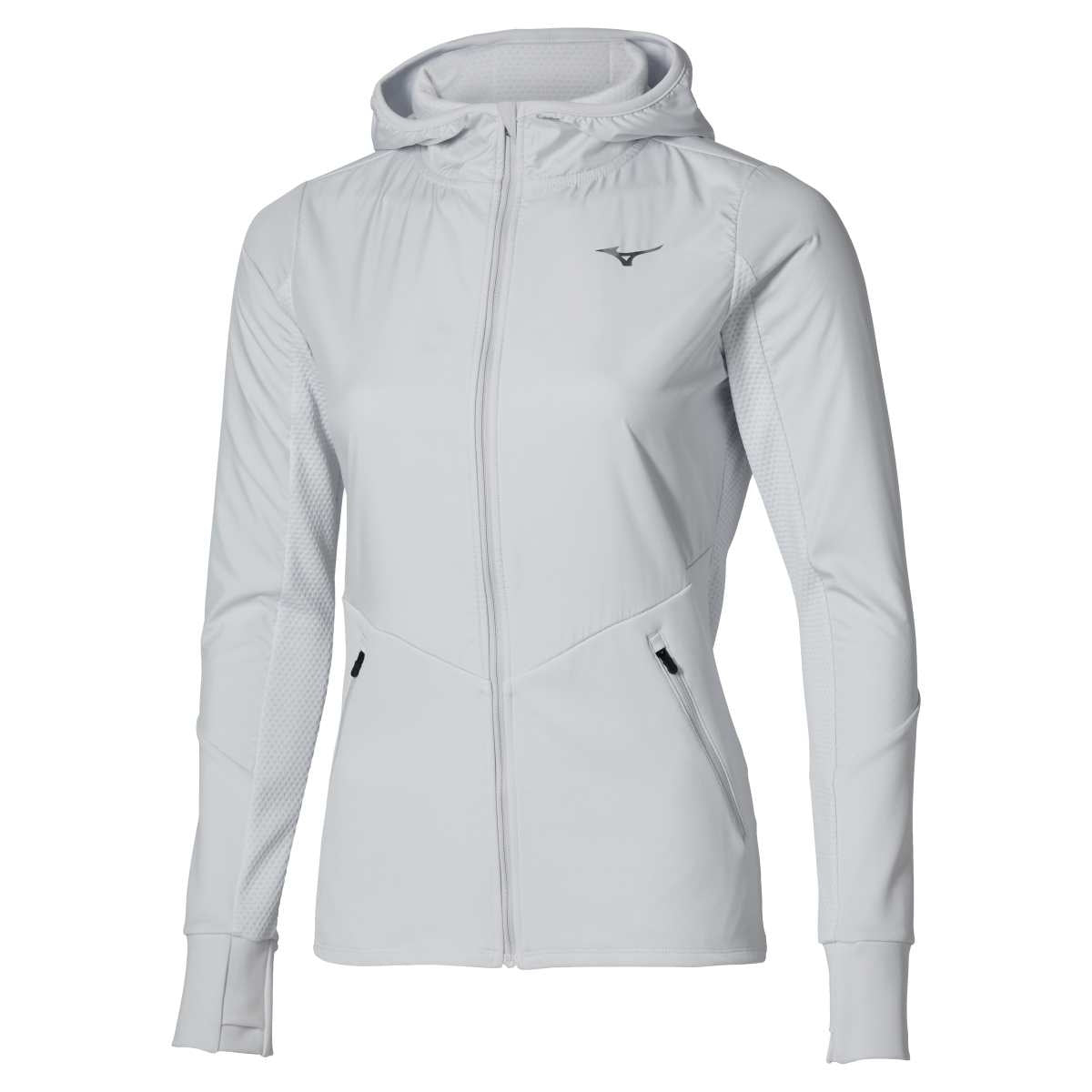 Mizuno Active Warmalite Hybrid Full Zip Hooded Long Sleeve Top  / Cloudscape / L – obrázek 1