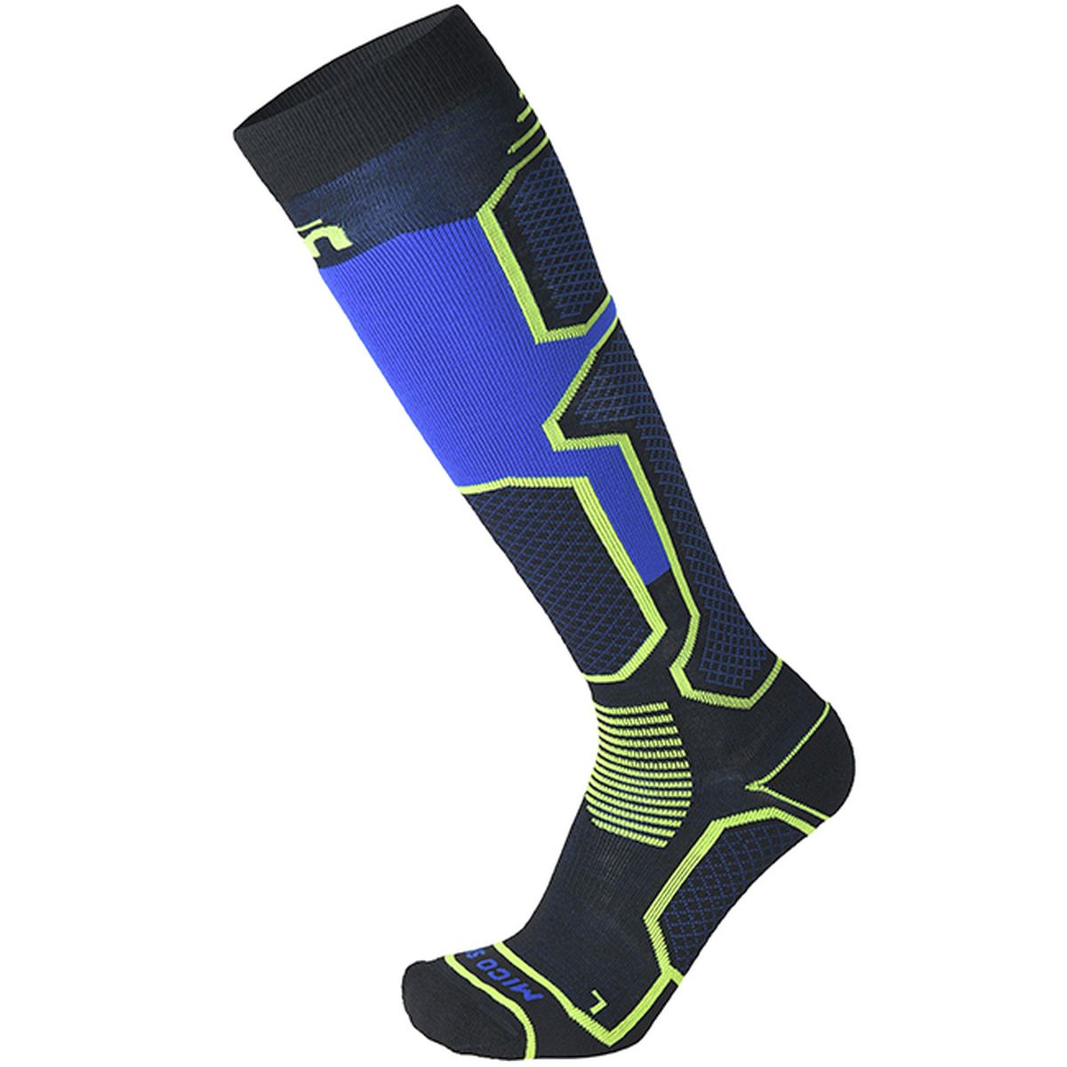 Mico CALZA SKI WARM CONTROL MEDIUM WEIGHT, NERO/GIALLO FLUO, S – obrázek 1