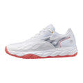 Mizuno WAVE ENFORCE COURT AC(W) / White/Blue Granite/Calypso Cor / 36.5/4.0 – obrázek 1