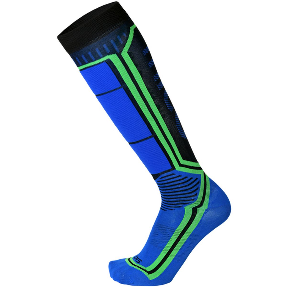 Mico CALZA SKI ARGENTO X-STATIC LIGHT WEIGHT, BLU, S – obrázek 1